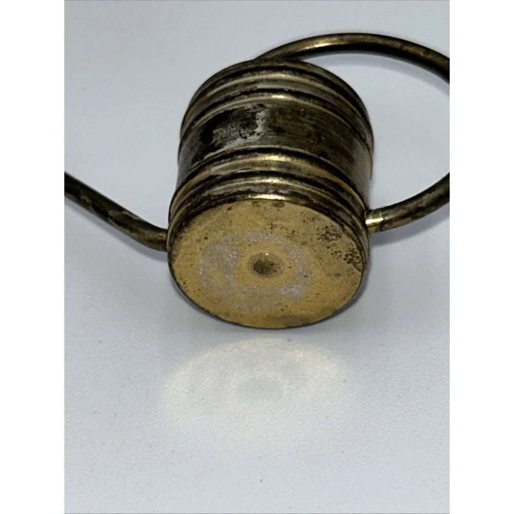 Vintage Mini Miniature Small Solid Brass Watering Can Heavy